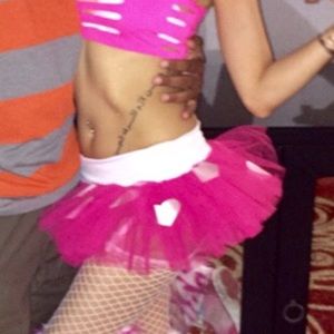 Pink Tutu with glow in the dark Heart